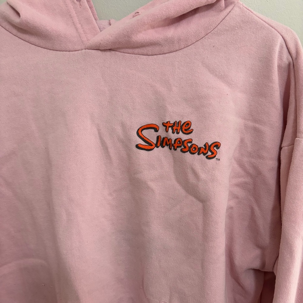 90s Freeze Juniors Pink The Simpsons Cartoon Character Jacket Medium - Picture 3 of 5